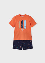 Mayoral Boys Orange Bermuda Set