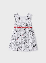 Mayoral Girl White Belted Dress