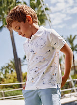 Mayoral Boys White Short Sleeved Polo