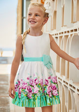 Mayoral Girl White Roses Dress