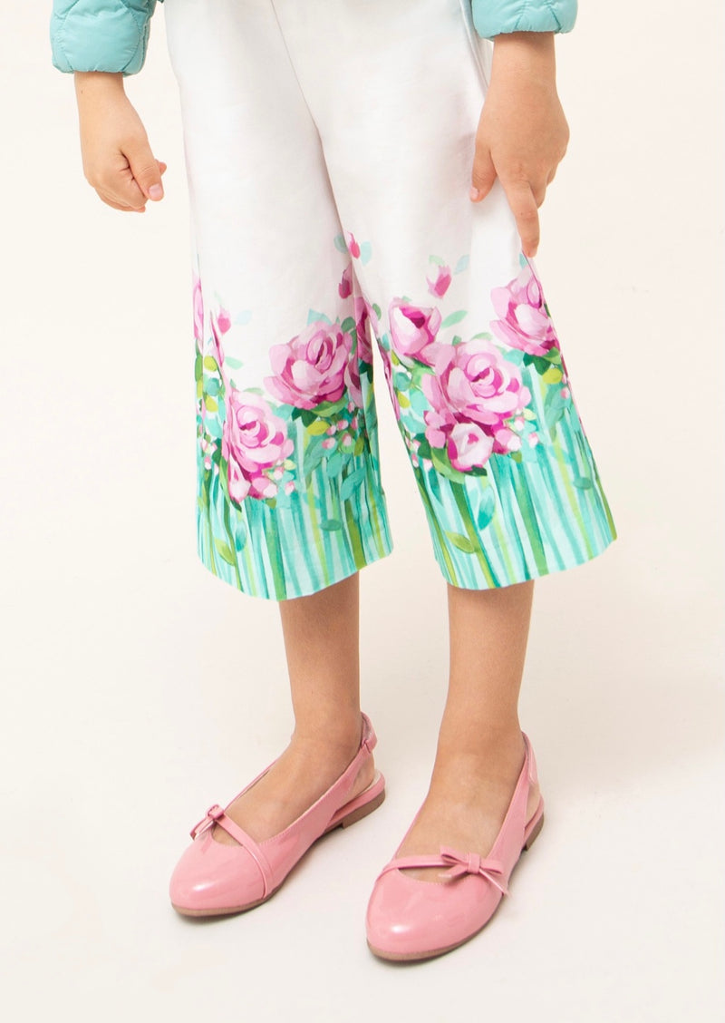 Mayoral Girl Turquoise Cropped Pants Set