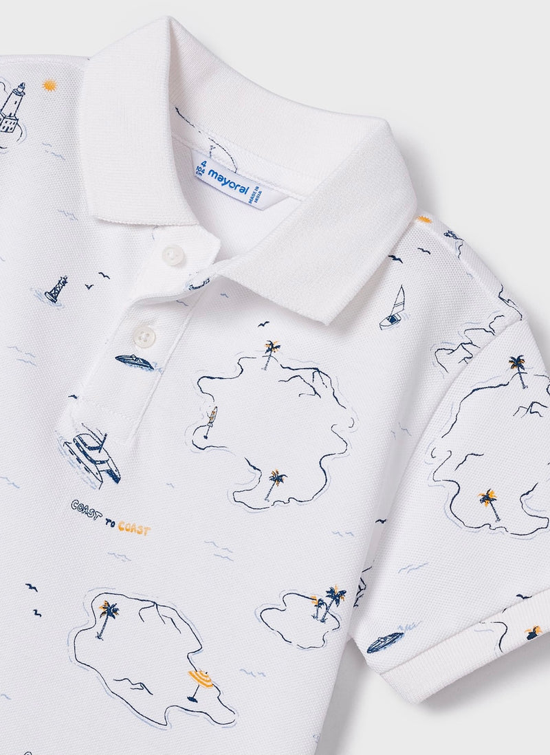 Mayoral Boys White Short Sleeved Polo