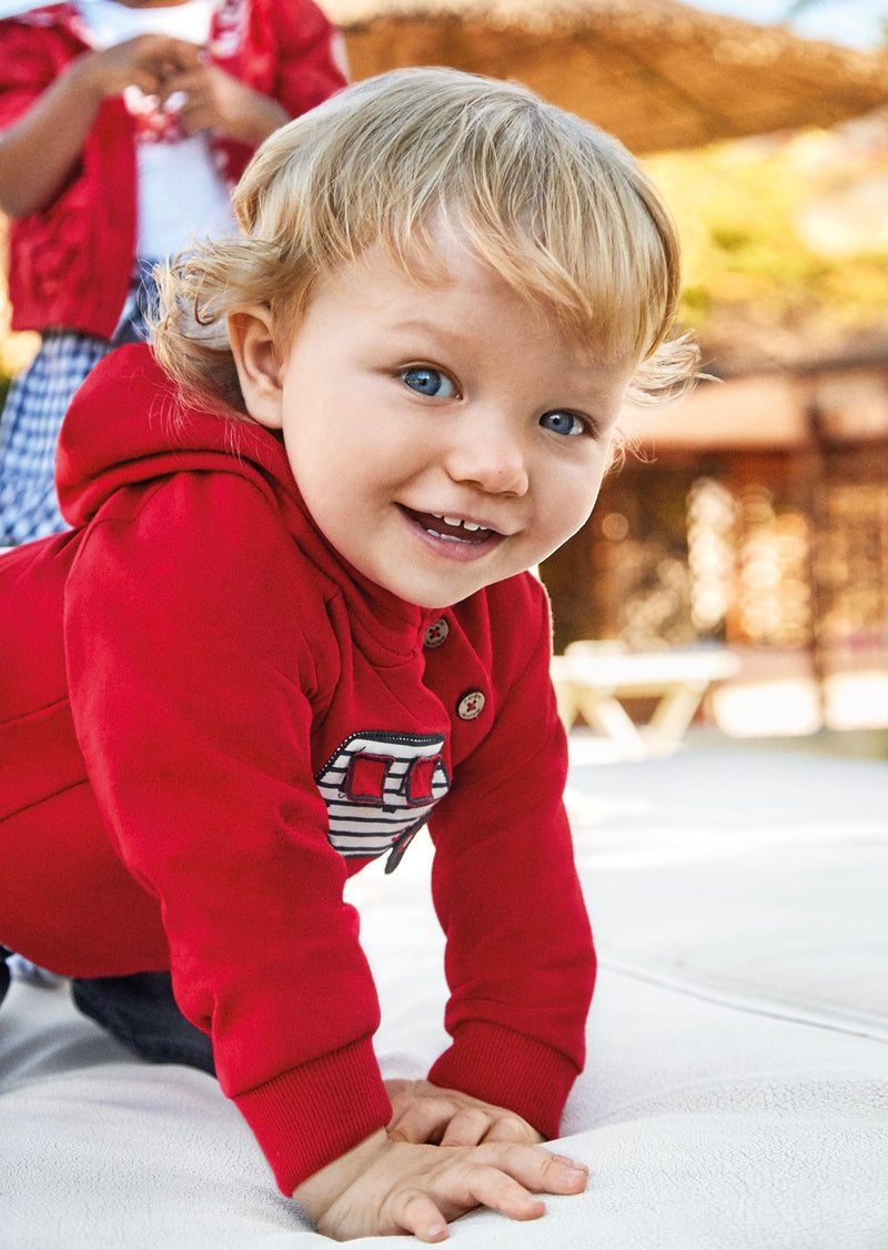 Mayoral Baby Boy Red Car Hoodie