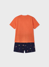 Mayoral Boys Orange Bermuda Set