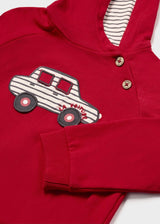 Mayoral Baby Boy Red Car Hoodie