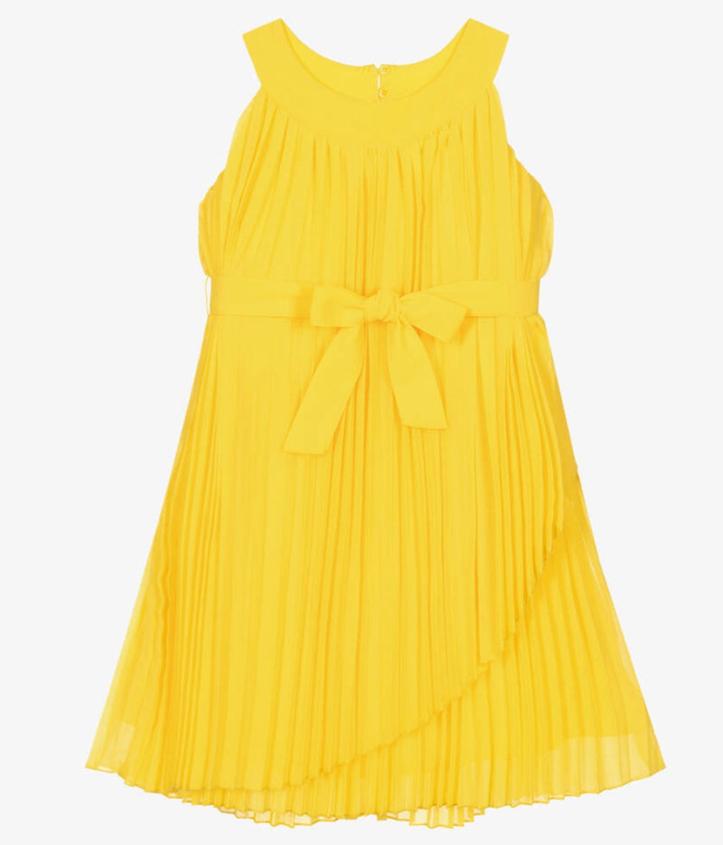 Mayoral Yellow Pleated Dress