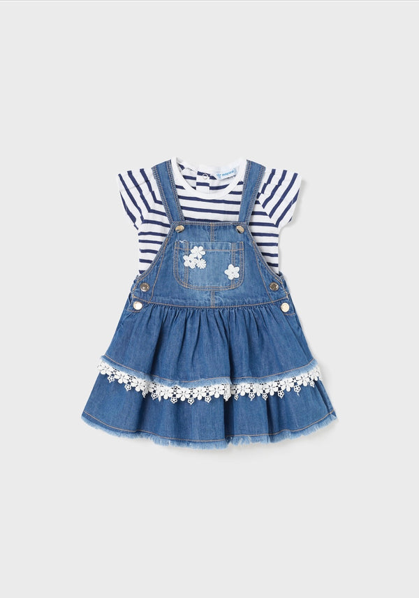Mayoral Baby Girl Tee and Denim Dress